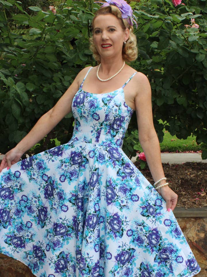 Tatyana Clothing - Wholesale Dress - Women's - Peggy Retro-Inspired Full Circle Dress4