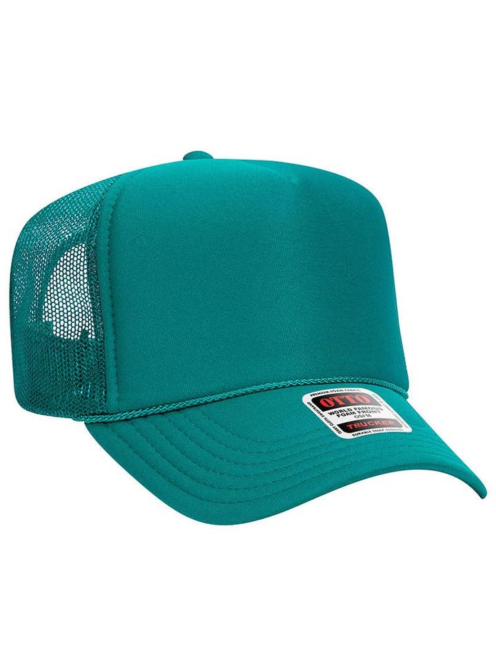 OTTO Jade Foam Front High Crown Trucker Hat for wholesale by Wholesale Accessory Market