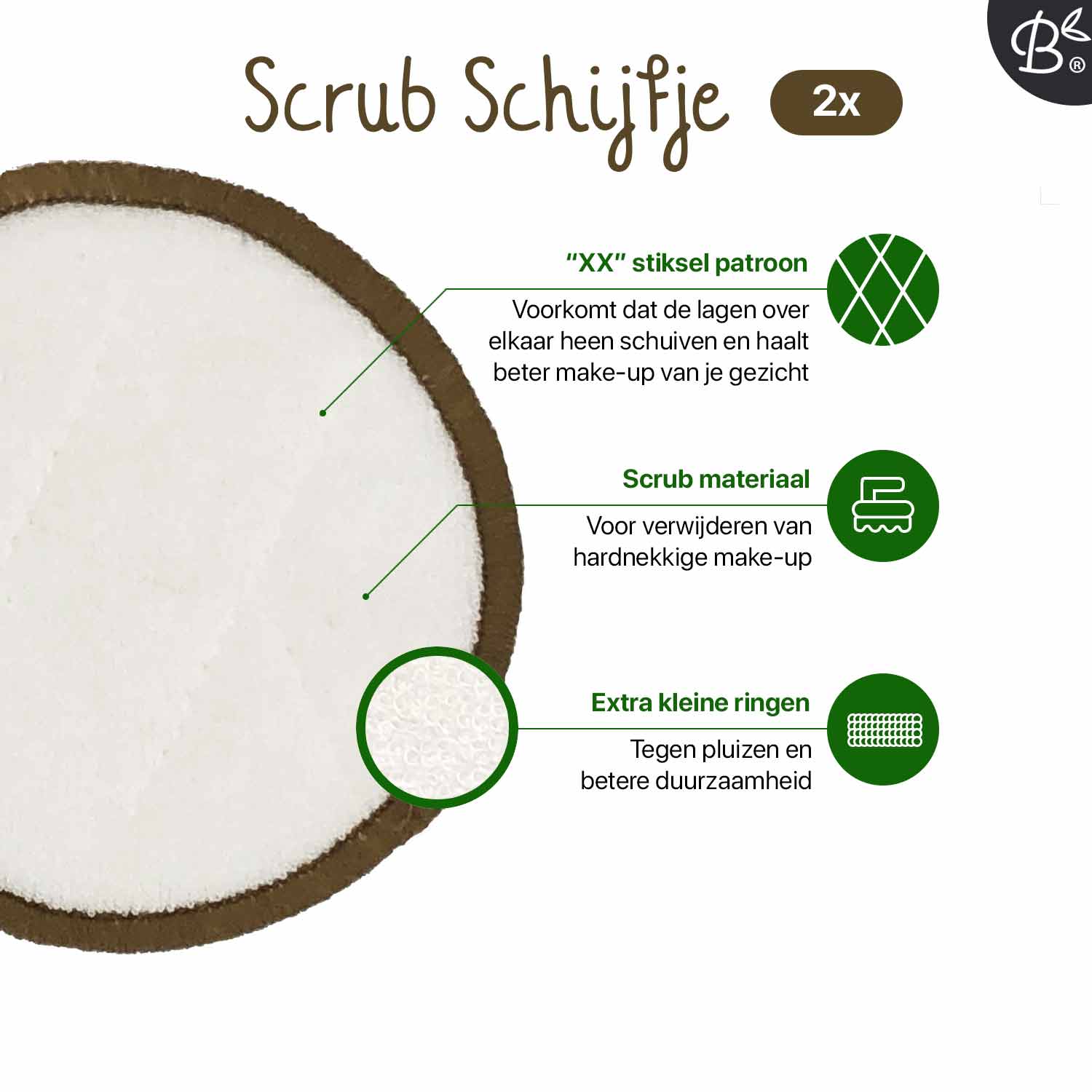 Bamboozy x Cosmeau – Großhandel Wattepad – 6 wiederverwendbare Baumwollpads2