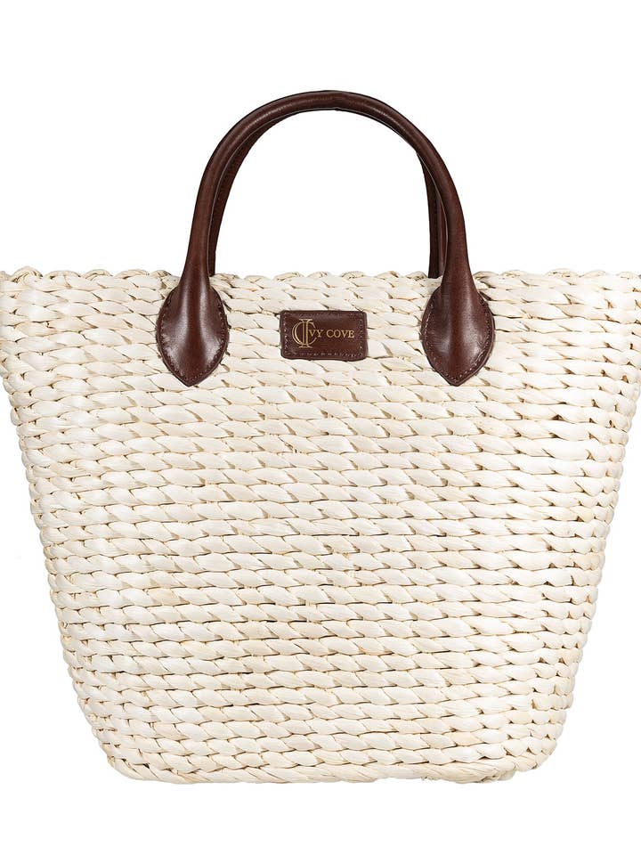 Coastal Straw Tote Bag for wholesale by Ivy Cove
