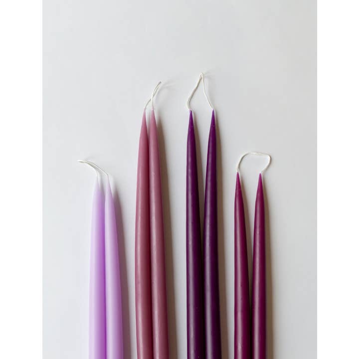 Twilight Collection - Wholesale Tapered Candle/Candlestick - Pastel Purple Danish Taper Candle | 12 Pack