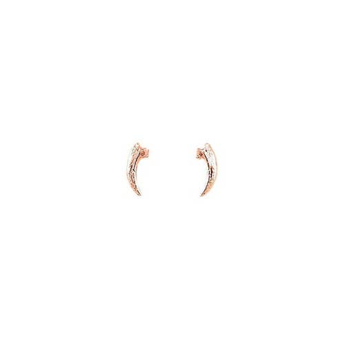 Store Crow klo Stud Øreringe - 14 k Rose Gold for engroshandel hos Brooklyn Heavy Metal