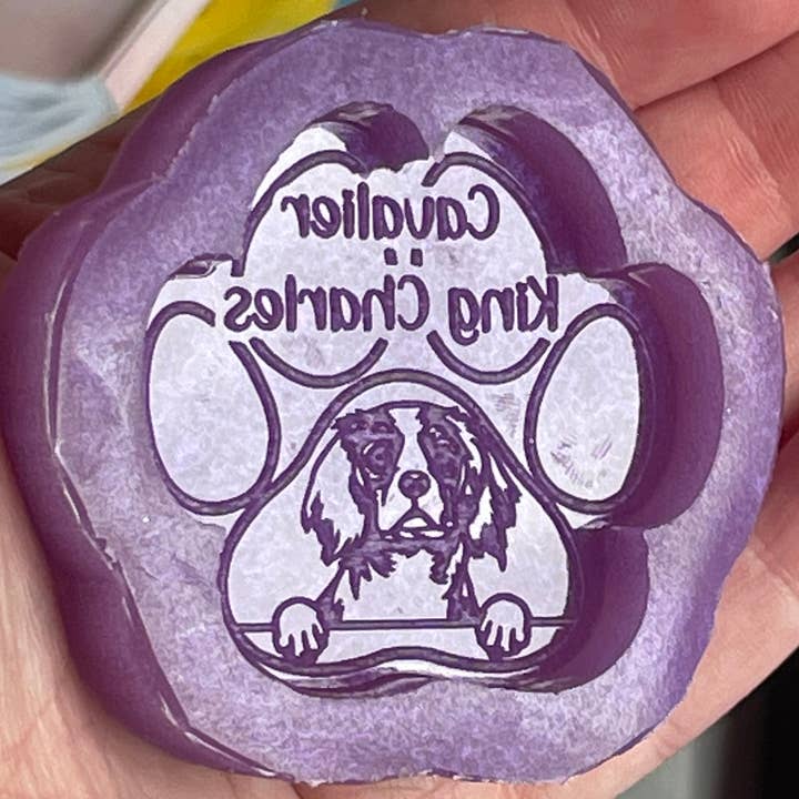 Handmade Cavalier King Charles Paw Silicone Mould for wholesale by Devine Silicone Moulds