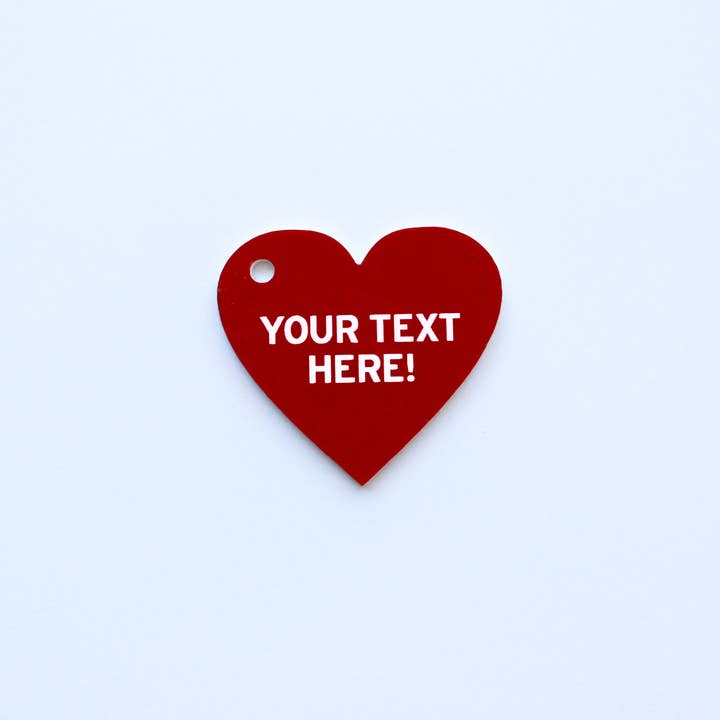 The Laundry Room Shop - Wholesale Keychain – Unisex - Customizable Personalized Engraved Plastic Keychain - Heart9