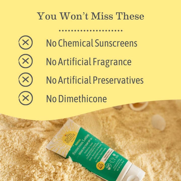 Earth Mama Organics - Wholesale Sunscreen - Baby Mineral Sunscreen Lotion - SPF 40