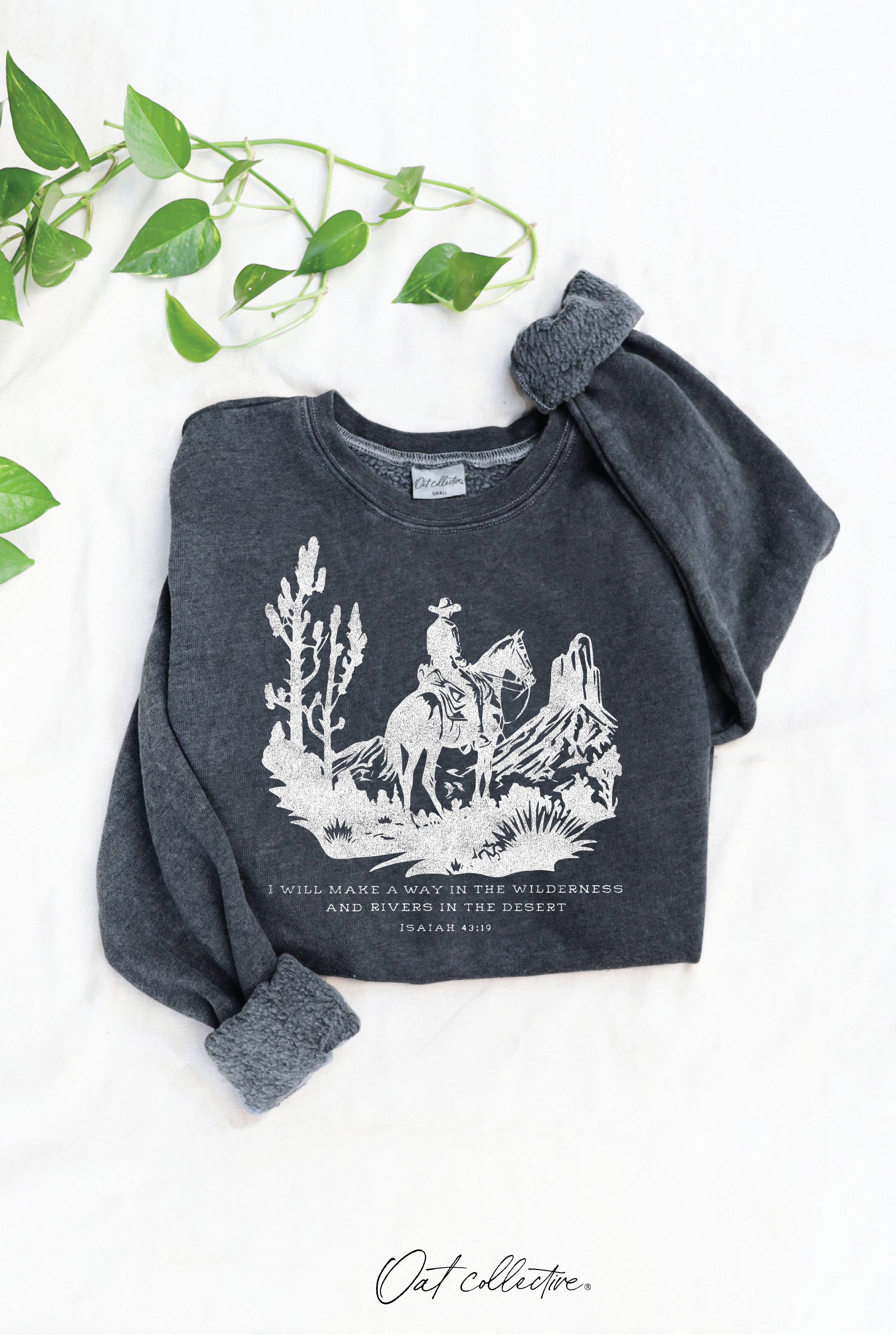 OAT COLLECTIVE - Wholesale Graphic Sweatshirt - Women's - I WILL MAKE A WAY   Mineral Graphic Sweatshirt7