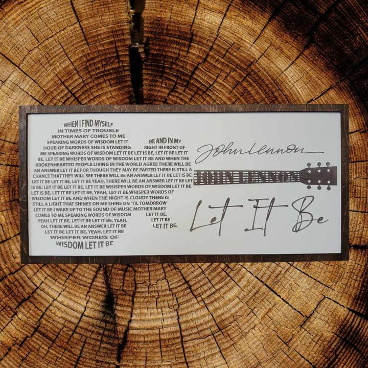 Crates Etc - Wholesale Sign - Let it Be - Beatles - Man Cave - Bar - Songs1