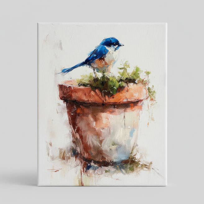 Spring Summer canvas art print, Nature art, Garden home art for wholesale by Rustic Nester