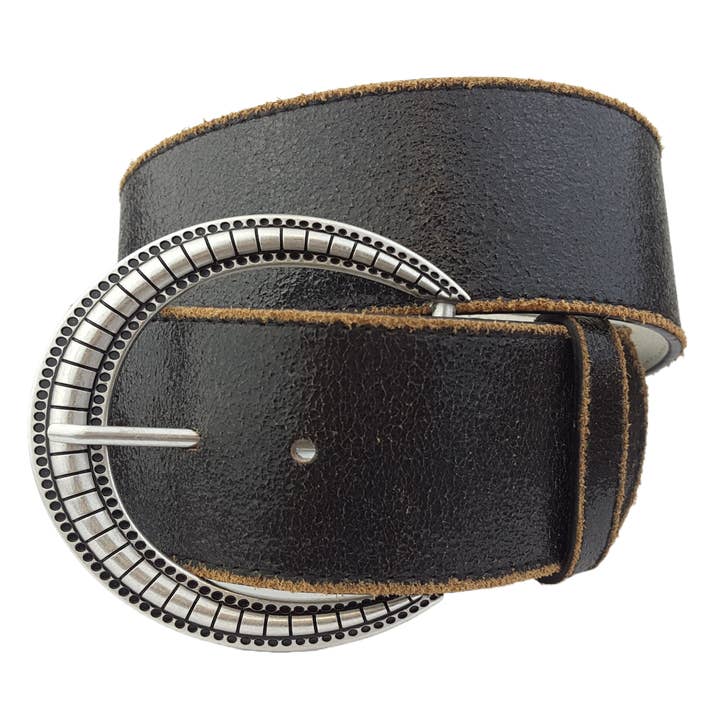 Axesoria West - Wholesale Belt - Women's - Wide Vintage Distressed Leather Belt1