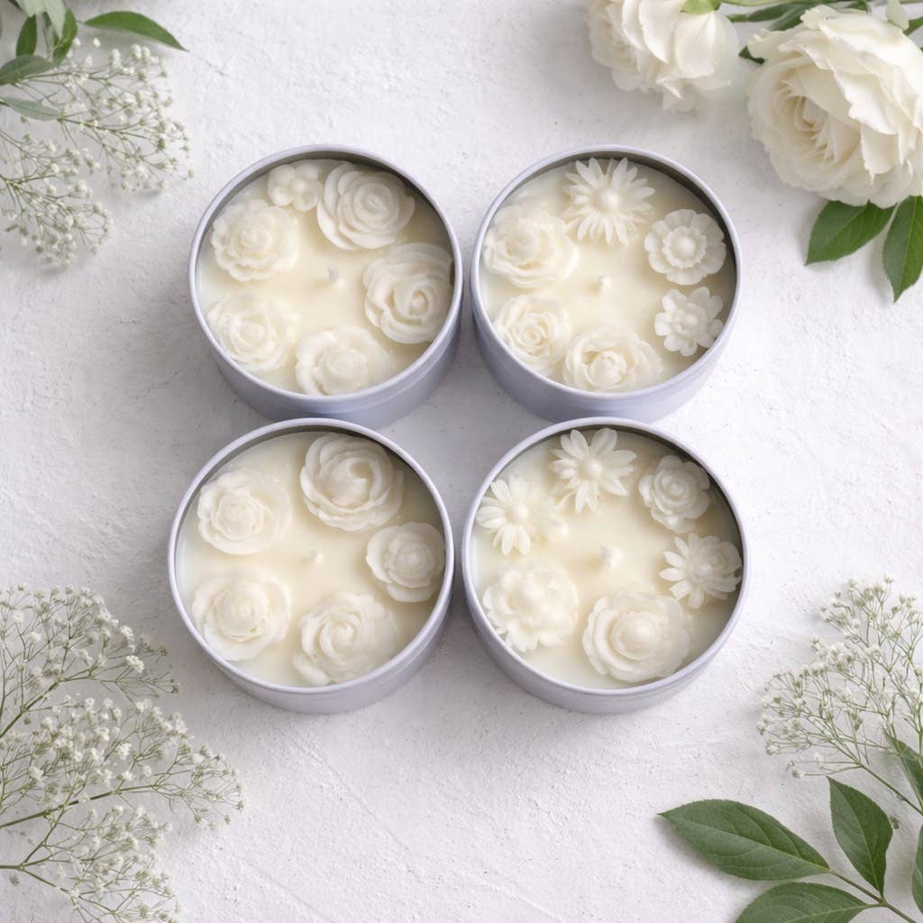 Akivodu Candles - Wholesale Jar/Filled Candle - Bohemian Rose Candle 4 oz - Multiple Scents