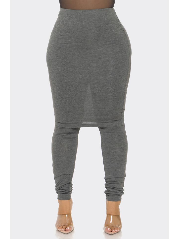 Uptown Apparel - Wholesale Fashion Leggings - Women's - B11055 Skirt/Leggings5