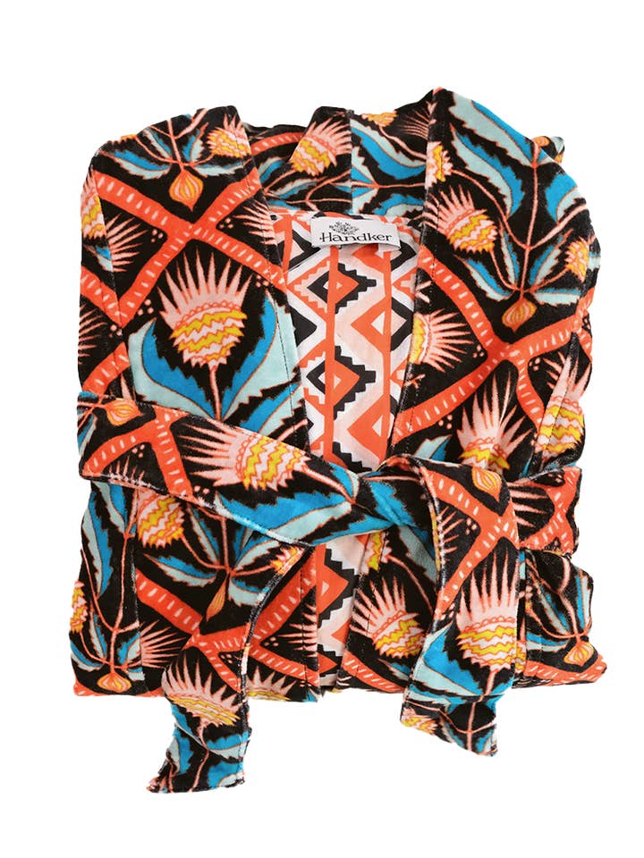 Handker Bandanas - Wholesale Robe - Women's - Velvet Robe:  Reversible Cotton Duster - Martha0