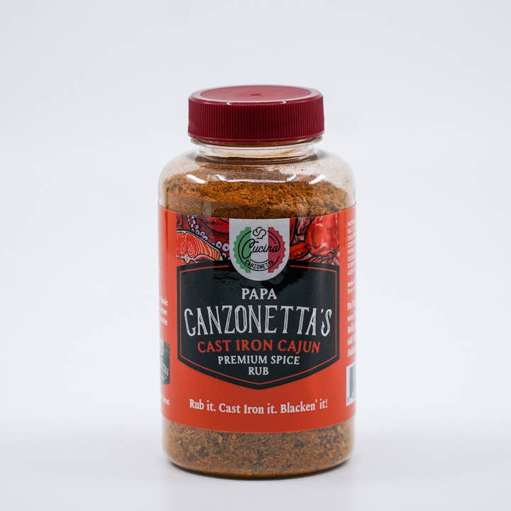 Cast Iron Cajun Premium Spice Rub (4 oz) for wholesale by Papa's Peppers llc