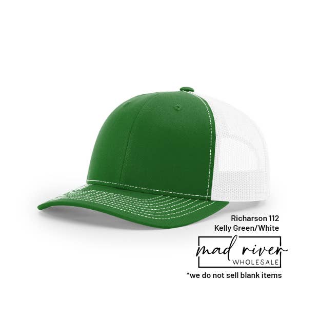 Mad River – Engroshandel Trucker hat - Unisex – Richardson 112 Trucker Hat m/Custom Round Kunstlæder Patch23