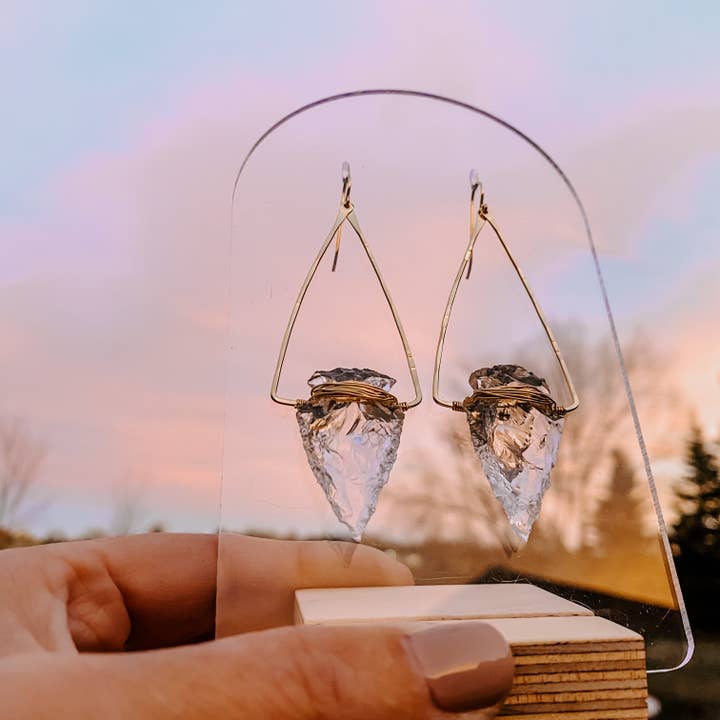 Nala Quartz Crystal Arrowhead Earrings and other Purchase Wholesale nala. Free Returns & Net 60 Terms on Faire trending on Faire.