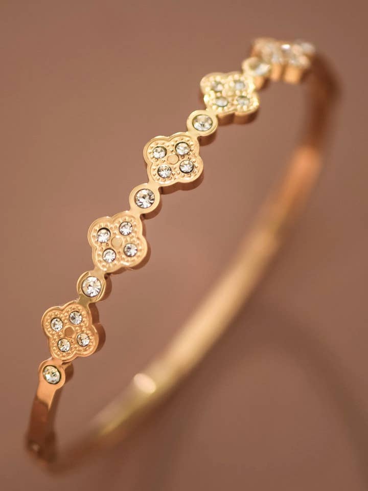 18K guldpläterat vattentätt armband i rostfritt stål - 7726 för wholesale av Mia Accessories