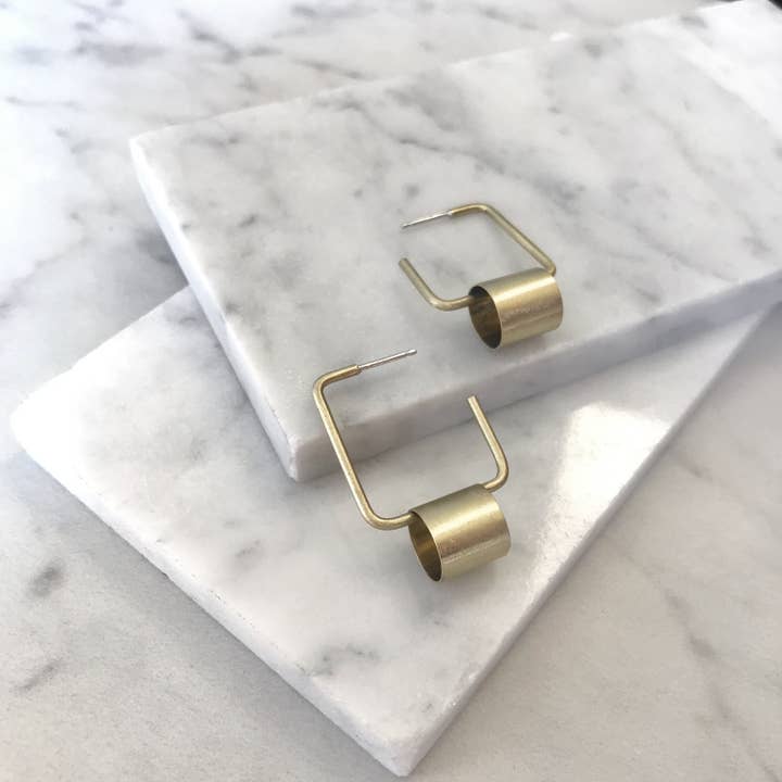 Studs de bloco por atacado de Zil Jewelry