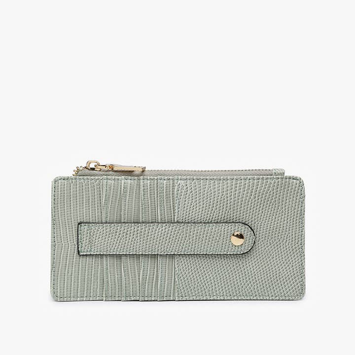 Jen & Co. - Wholesale Card Holder - Women's - WL1889LZ Saige Lizard Slim Card Holder Wallet1