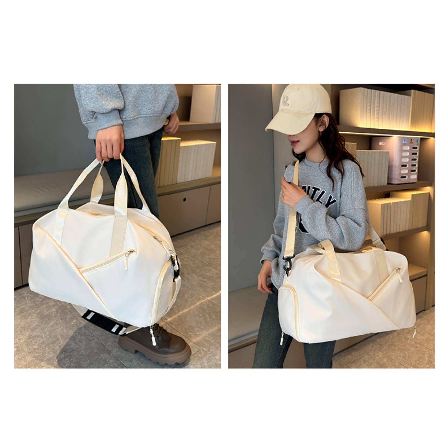 wandf - Vente Sac de voyage – femme - Sac de sport de voyage et de fitness - Séparation étanche pour le mouillé et le sec16