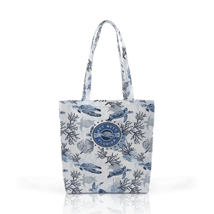 Matrix – Sacola - Mulher por atacado – Tote diário em pele Vegan personalizável: Tartaruga azul0