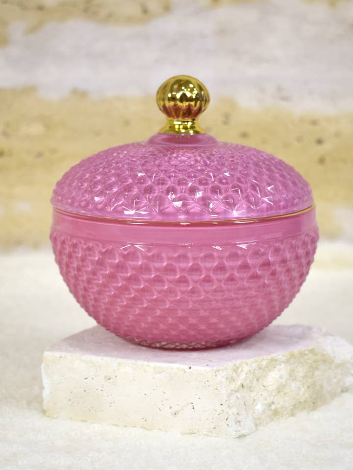 Boîte en Verre ROMANTIQUE Noir/Or Coffret Cadeau de Luxe pour la vente par PIETRA DI CASA