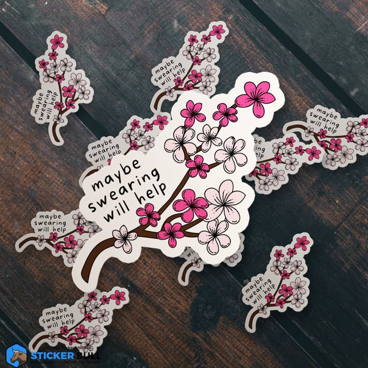 Sticker Bull - Wholesale Sticker - Maybe Swearing Will Help Mental Health Sticker7