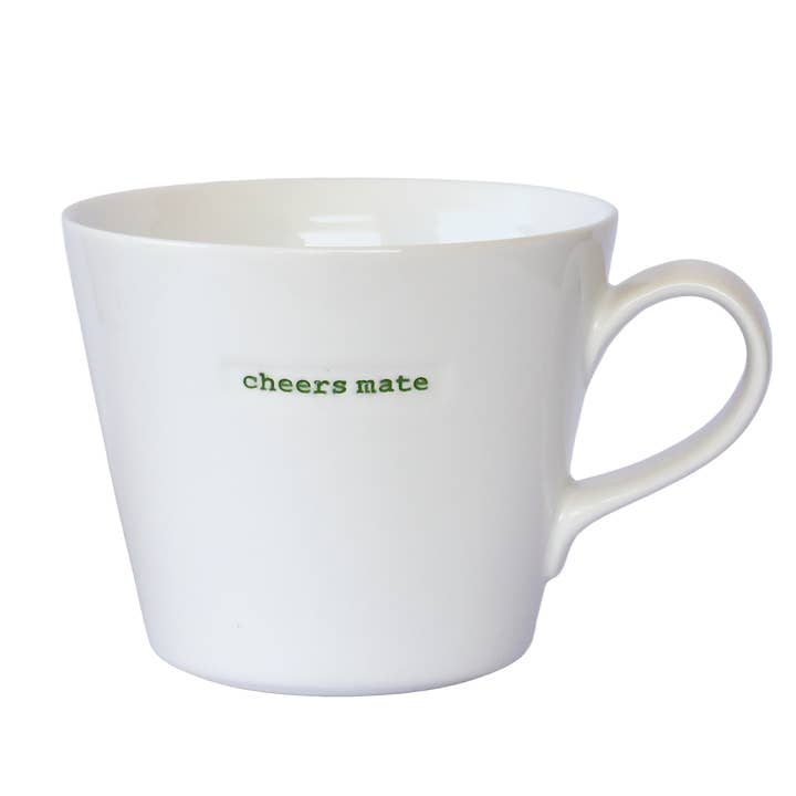 D & A Home Australia Pty Ltd - Wholesale Coffee mug - Cheers Mate - 350ml Porcelain Mug - Keith Brymer Jones