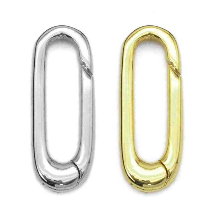 BestBeads&Beyond - Wholesale Individual Charm/Pendant - Long Paperclip Snap Click Clasp/Charm Holder, Sku#Y8390