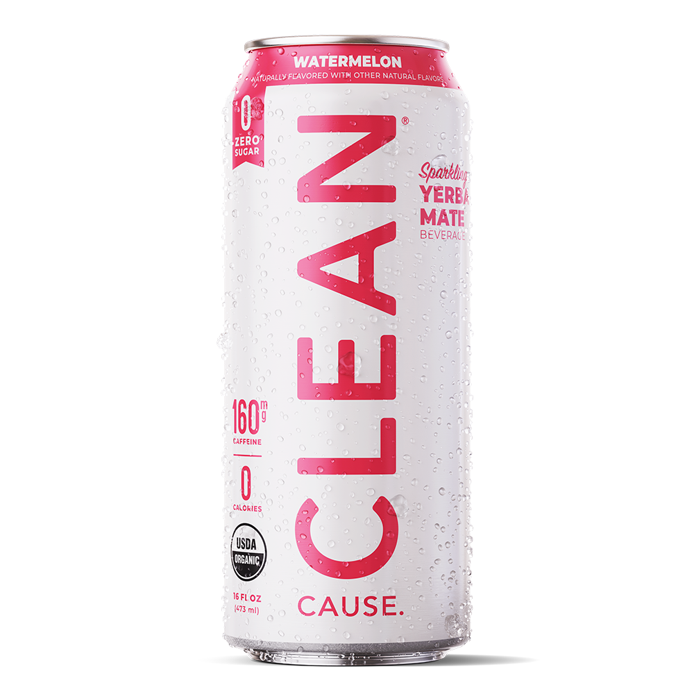 CLEAN Cause - Wholesale Iced Tea - Organic Watermelon Zero Calorie Yerba Mate Tea- 12-pack Cans2