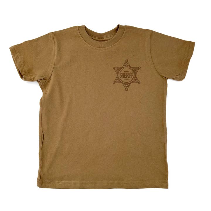 Boys Sheriff Tee, Kids Cowboy Shirt for wholesale by The Wishing Elephant