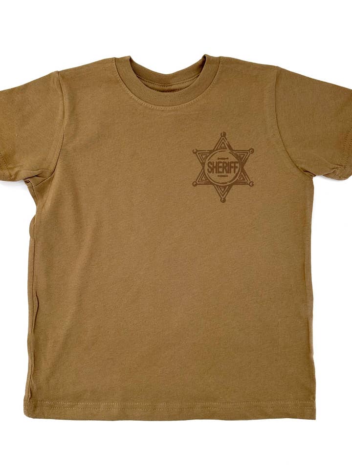 Boys Sheriff Tee, Kids Cowboy Shirt for wholesale by The Wishing Elephant