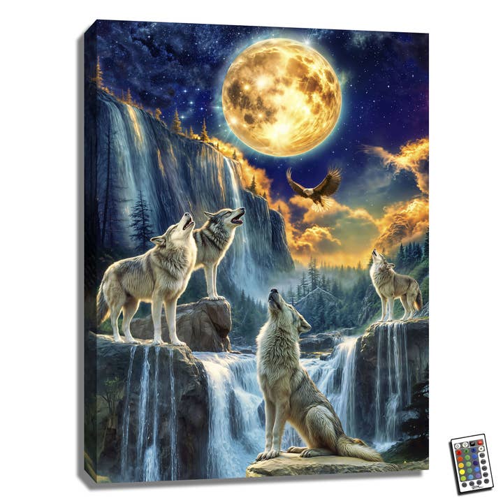 Call of the Wild 18x24 Fully Illuminated LED Wall Art for wholesale by Glow Decor