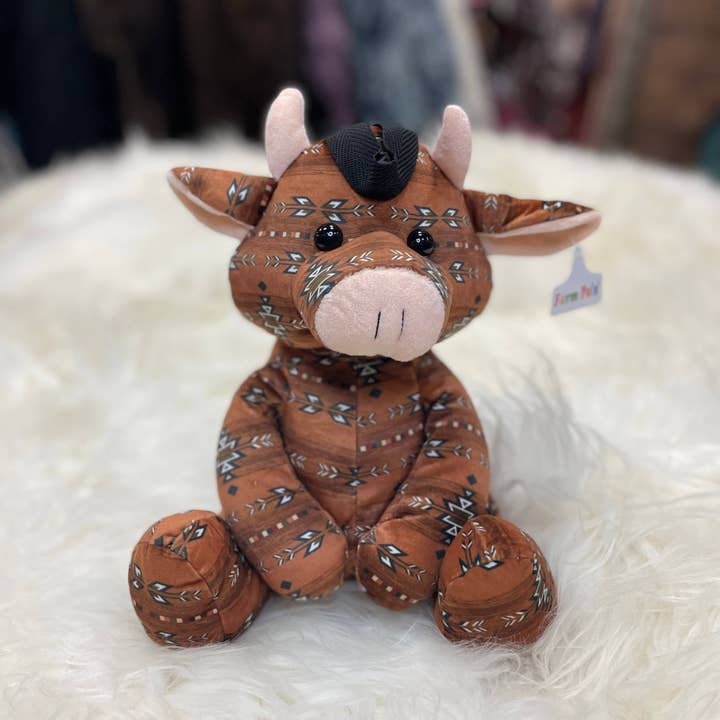 Ccrafts Crafty Creations – wholesale Ryggsäck - Barn – Cow Plysch Ryggsäck - Farm Pals: Turkos Cowprint