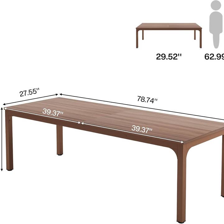 Coffee Brown Spacious Double Workstation Desk for Home Office for wholesale on Faire
