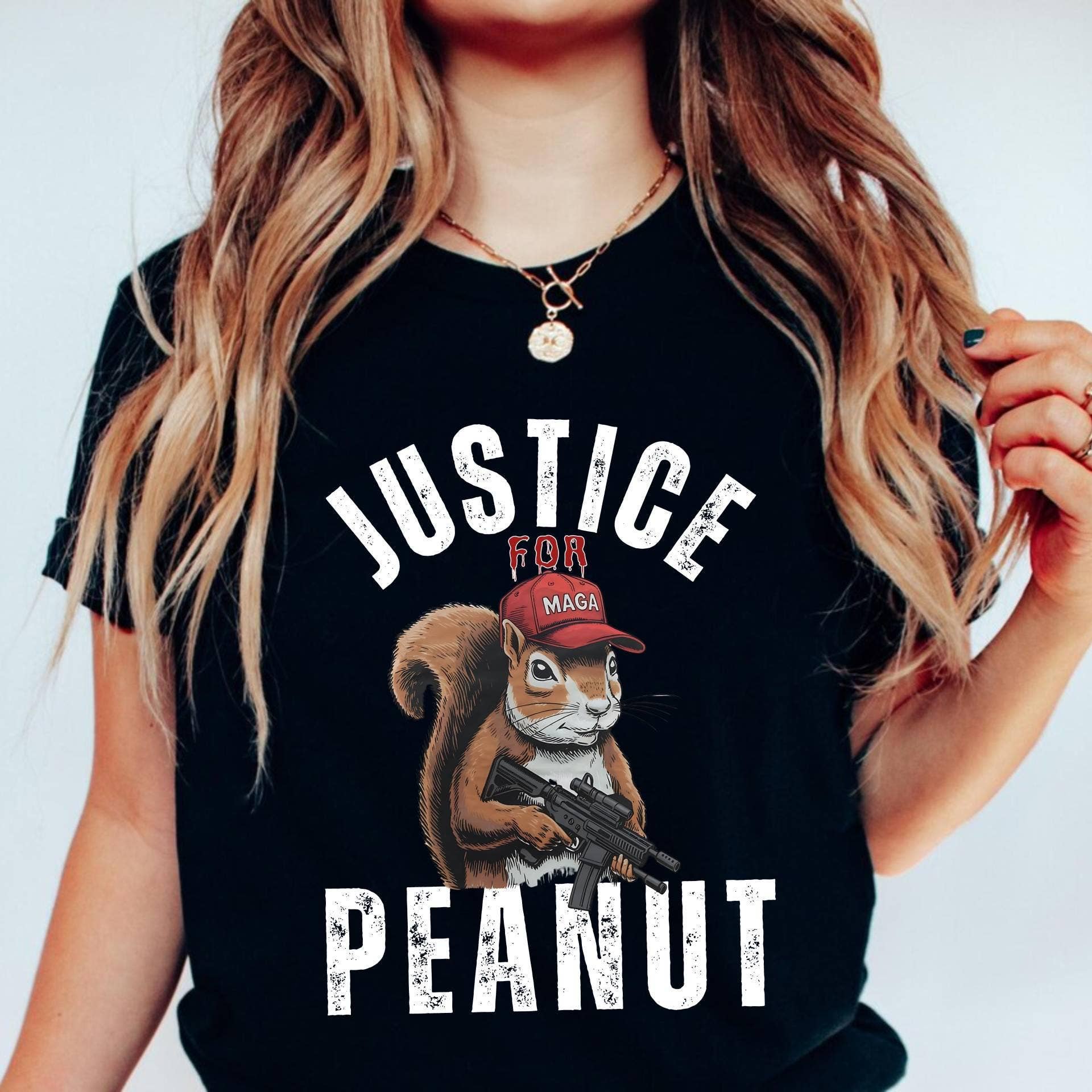 NVC Ecommerce LLC - Wholesale T-shirt met print - Dames - Shirt van Justice For Peanut, sweatshirt voor eekhoornliefhebbers1