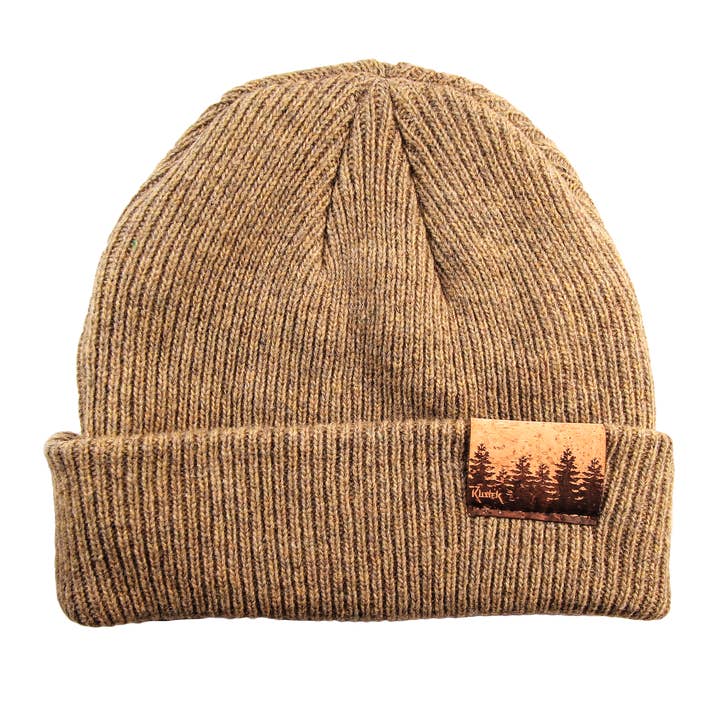 Rustek Collective - Wholesale Beanie - Unisex - Treeline 100% Merino Wool Beanie w/ Cork Leather Tag
