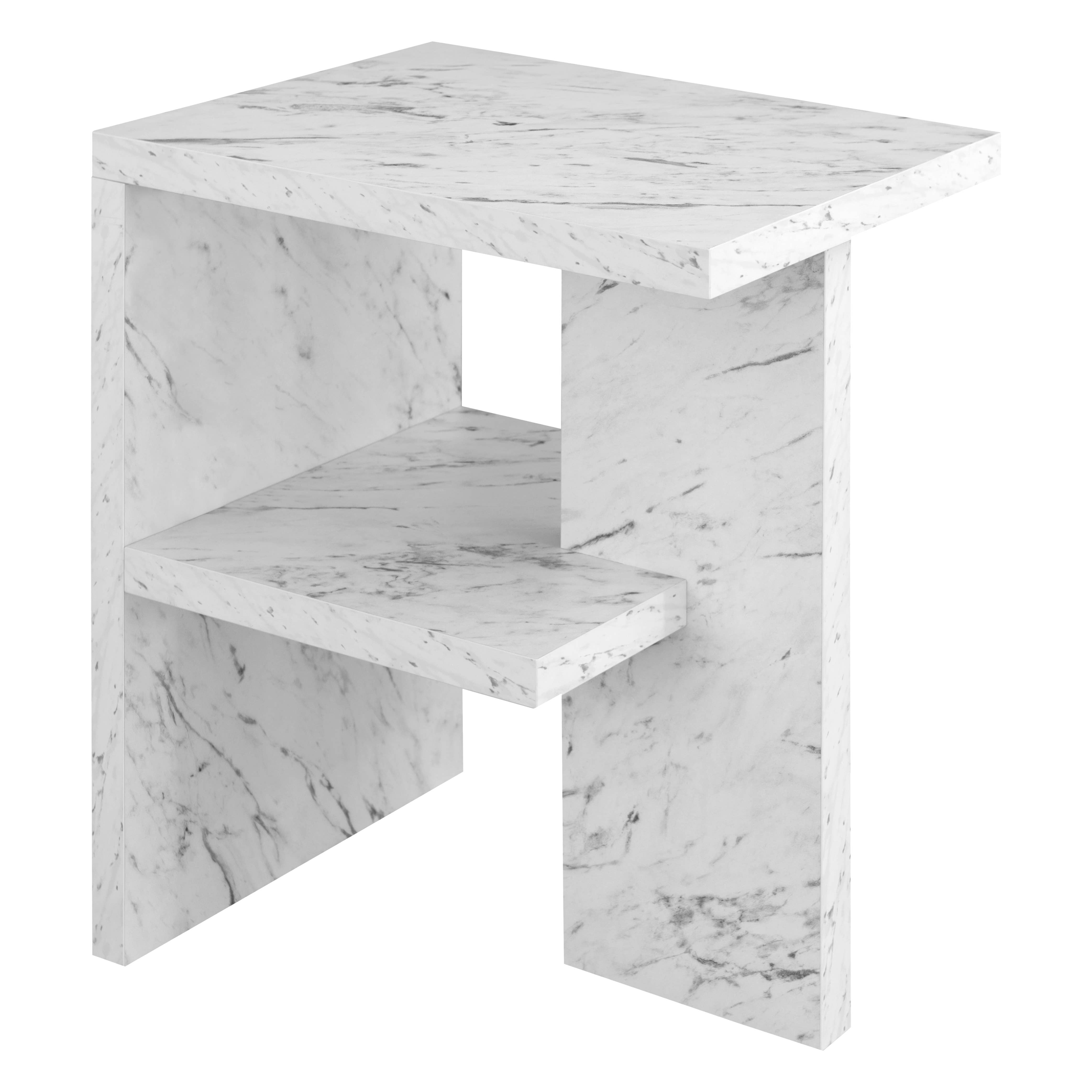 Really Nice Things - Vente Tables d'appoint - Table d'appoint effet marbre blanc3