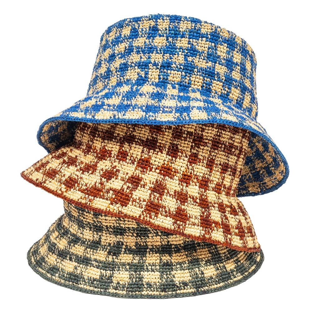 TRAVAUX EN COURS... - Wholesale Bucket Hat - Unisex - BOB RAPHIA checks11