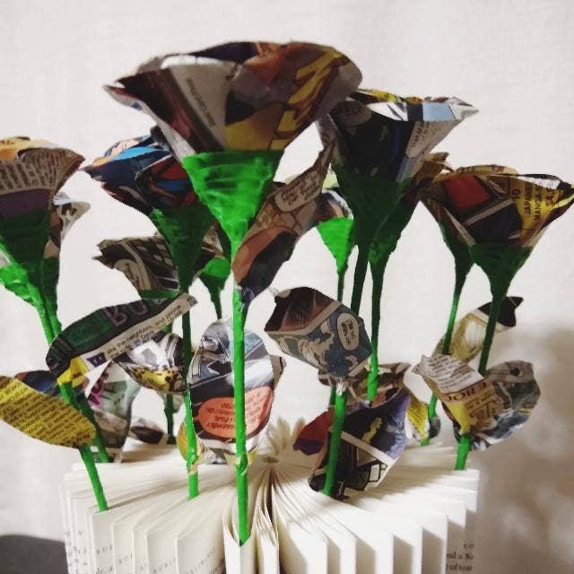 Tall Hill Upcycled - Wholesale Artificial Flowers - Paper Roses12