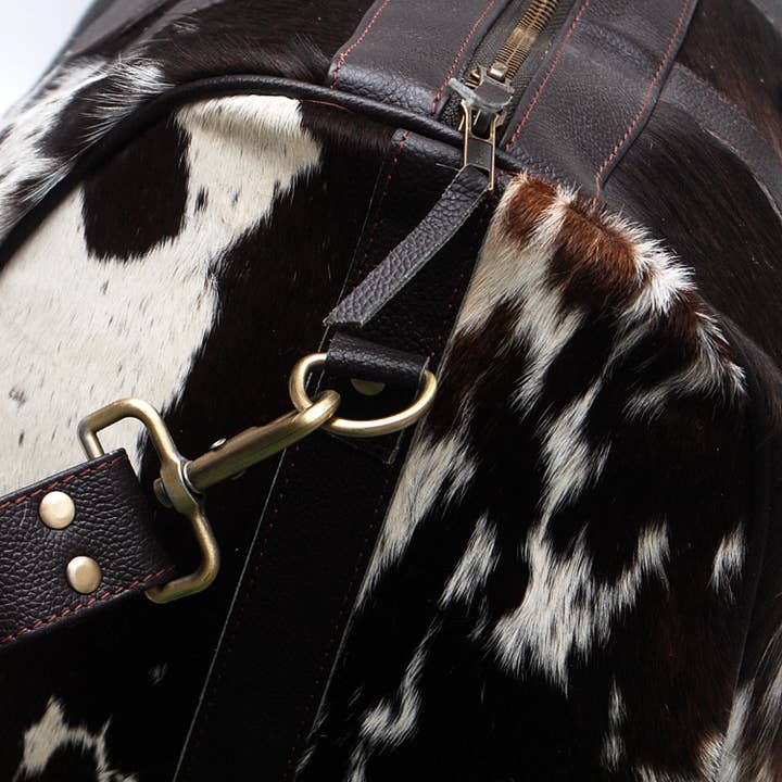 ventinots - Wholesale Weekender Bag - Women's - Chevramel Tan & Dark Coffee Cowhide Duffle Bags |Ventinots9