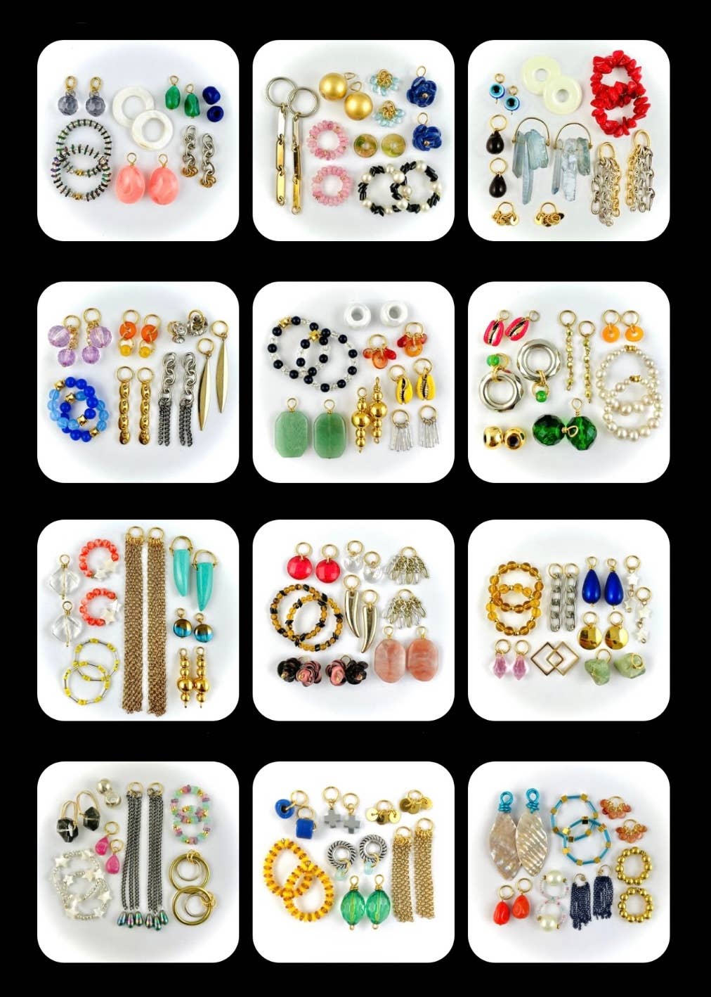 Sur Les Toits De Paris - Wholesale Jewelry Set - Weekly earring kit - upcycling & DIY2