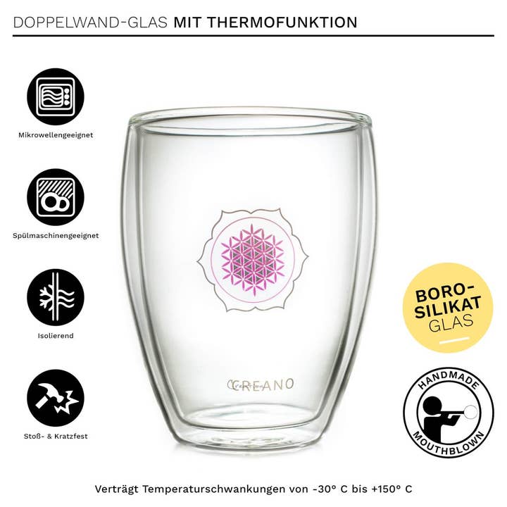 Creano – Engroshandel Drikkeglas/kop – Termo glas „blomst af livet“