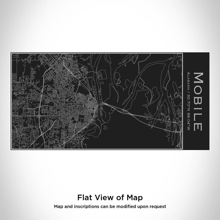 JACE.design - Wholesale Water Bottle - Mobile AL Map Insulated Bottle in Matte Black1