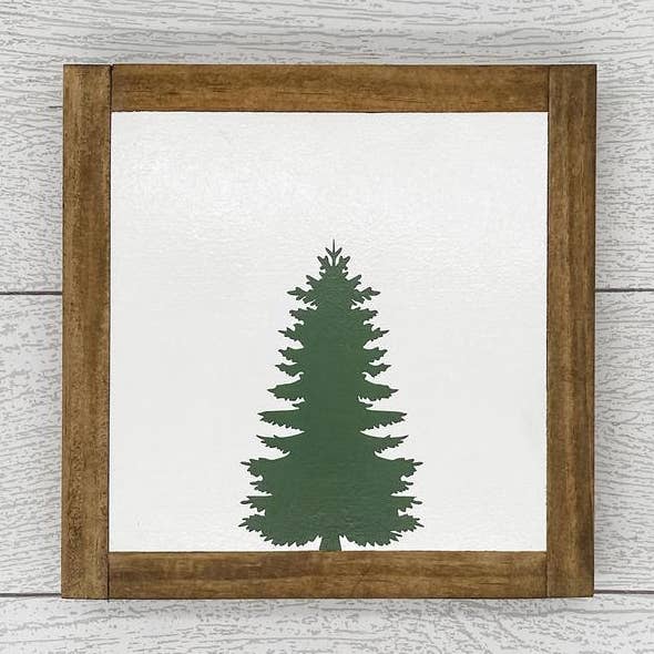Little Green Christmas Tree | 8 x 8 Sign for wholesale by Little Beautiful Mess