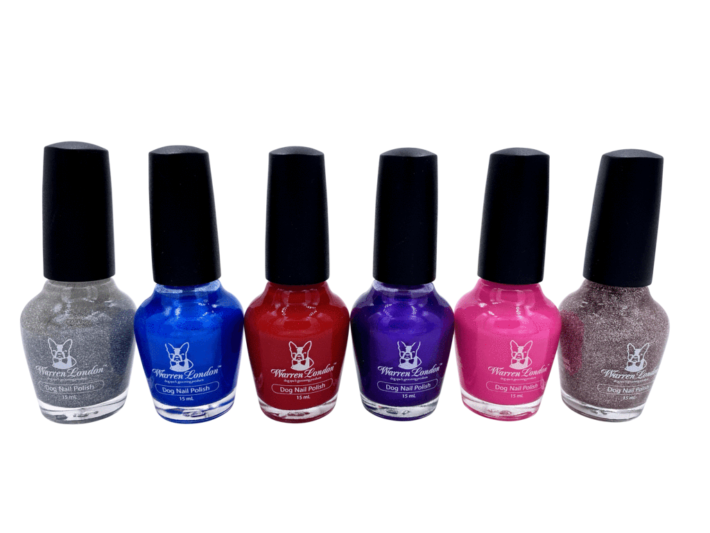 Warren London Dog Products – Engroshandel Hundeplejesæt - Hund – Neglelak til hunde i flaske - alle 6 farver1