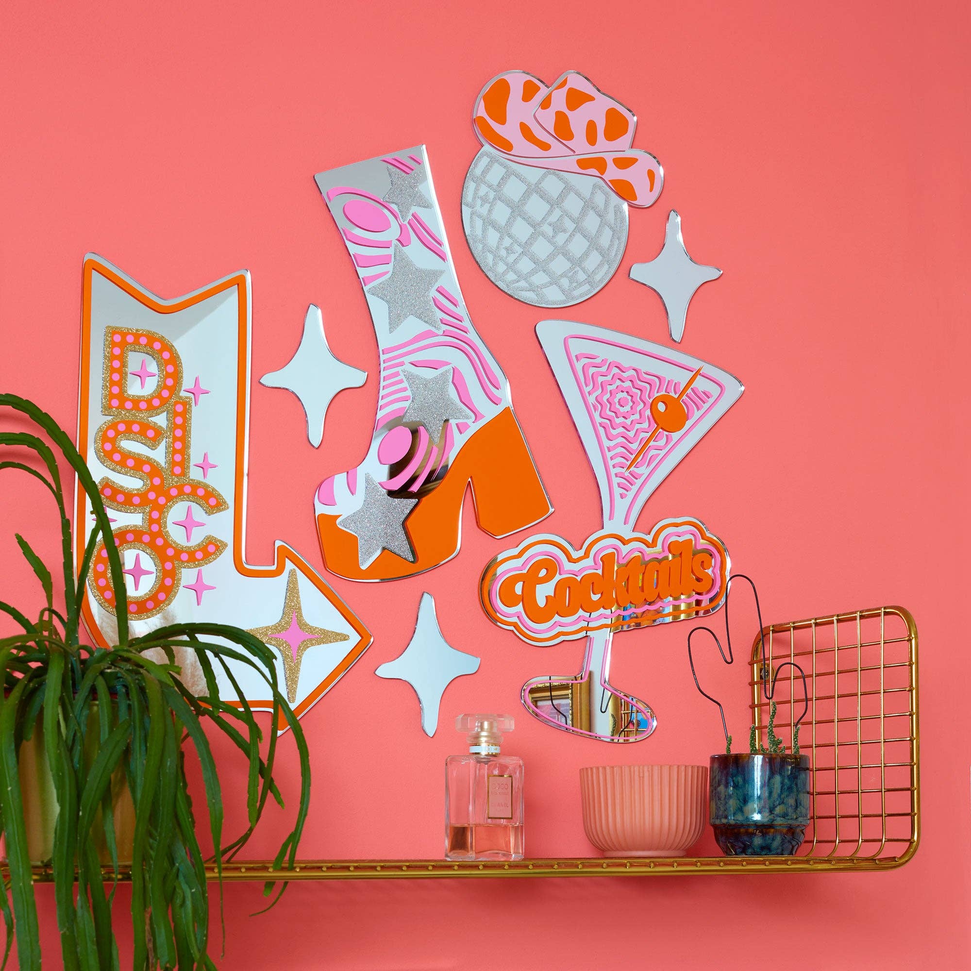 Printed Weird - Vente Miroir mural - Miroir enseigne DISCO Motel4