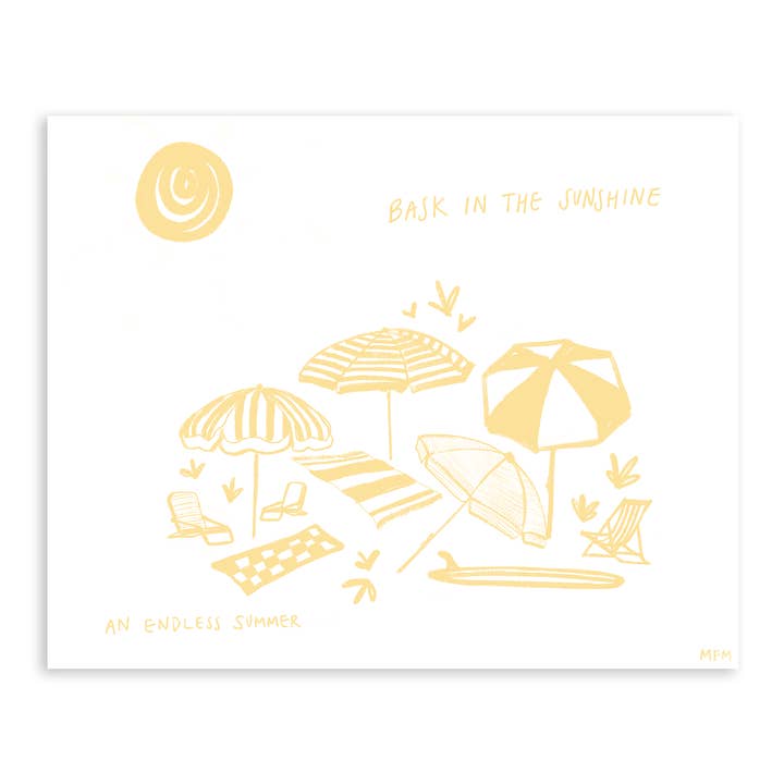 MFMDESIGNS – wholesale Art print – BASK IN THE SUNSHINE