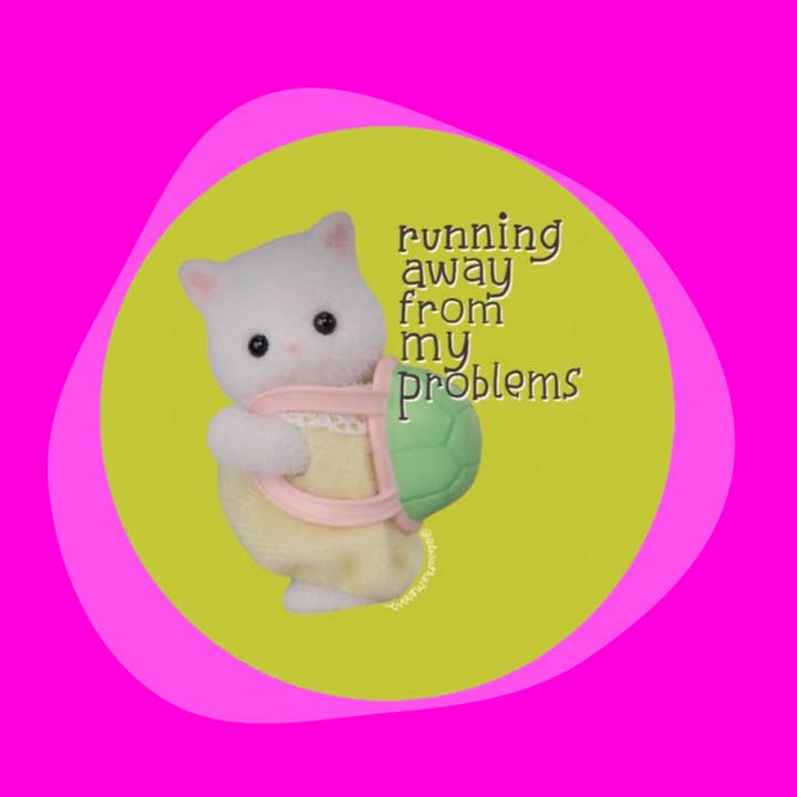 Running Away From My Problems -Vinyl Sticker for wholesale by Bless the Messy