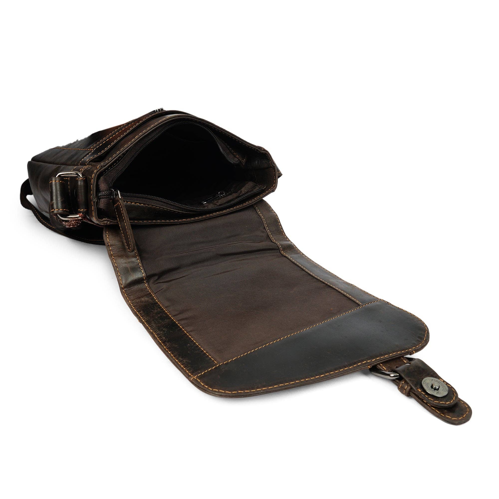 Minori Leather - Wholesale Messenger Bag - Unisex - Dallas Leather Crossbody Bag – Unisex – Brown5