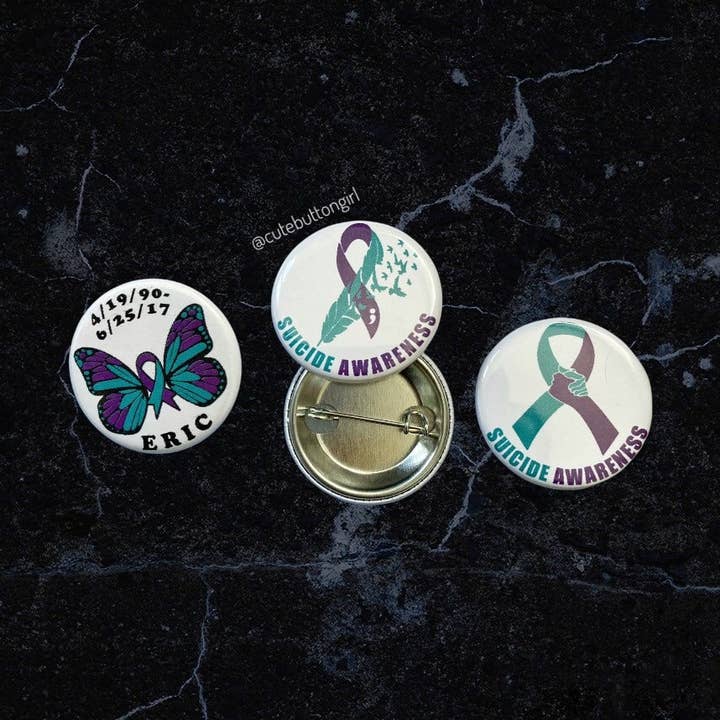 Sensibilisation au suicide de 1,25 po sur 1,25 po pour la vente par Cute as a Button Girl